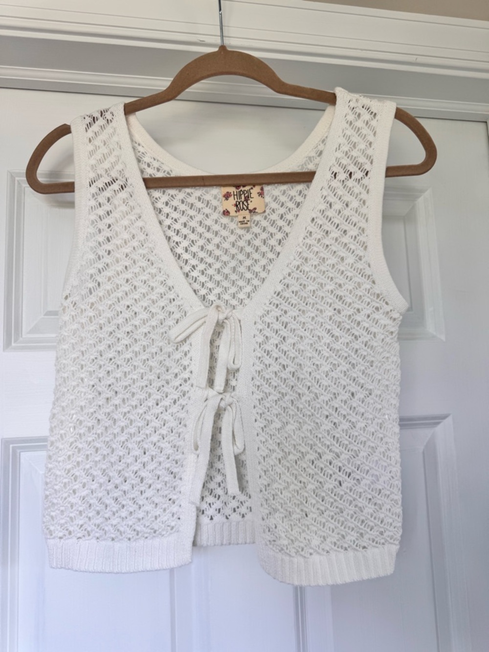 Front tie sweater tank